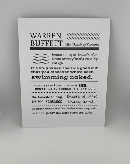 Warren Buffett Quotes Print