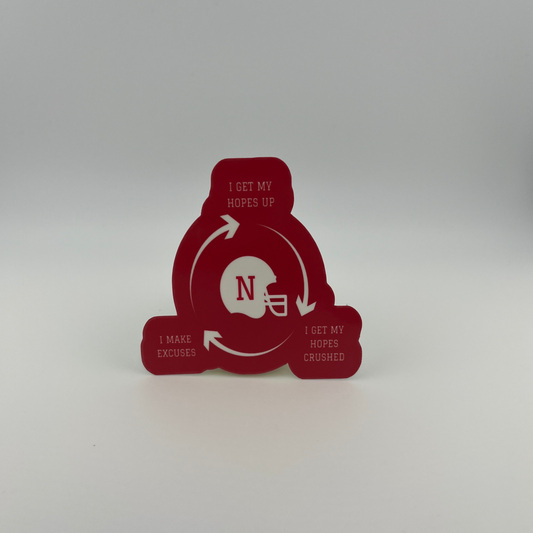 Husker Cycle Sticker