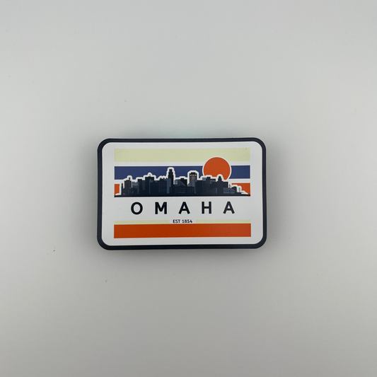 Omaha Skyline Badge Magnet